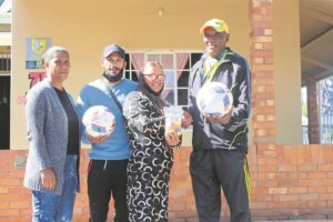 Valued donation of sporting equipment