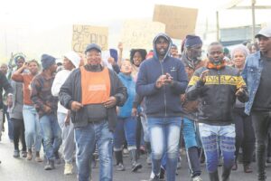 Residents protest sewage spills
