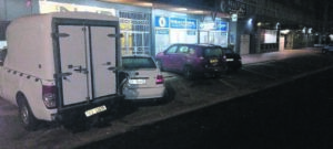 Driver flees after ramming vehicles