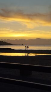 Stunning sunset silhouette