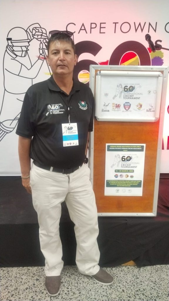 Strand resident and seasoned cricket umpire Chris Roos was appointed umpire of the International Masters Over-60s Cricket Tournament, held in Cape Town in March. Currently serving his 26th season in the Premier League of Western Province, he is also executive member of the Western Province Cricket Umpires' Association and chairperson of the Helderberg Vikings veterans' team. He is pictured at the opening ceremony of the International Masters tournament.