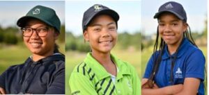 Three tee-ing off on national stage