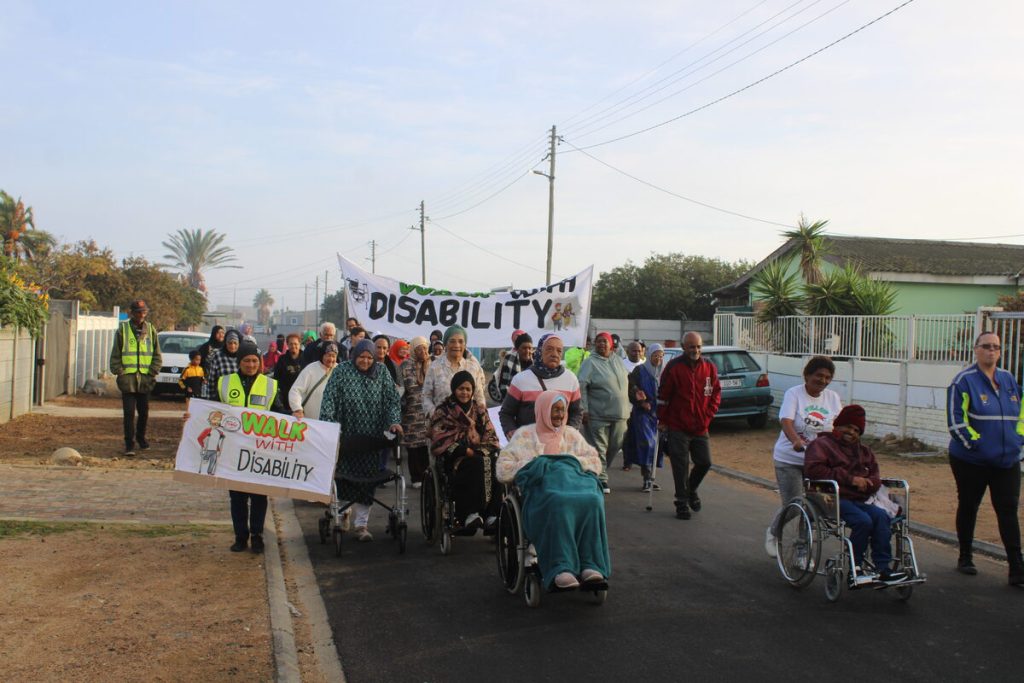 Community members participate in the Walk with Disability in Rusthof, Strand.