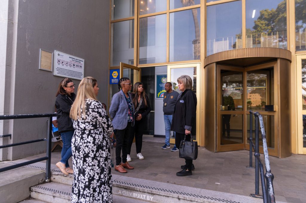 Theresa Uys, the Mayoral Committee member for Corporate Services, received a warm welcome from management staff of the Strand Municipal Building during a recent site-visit to the facility.