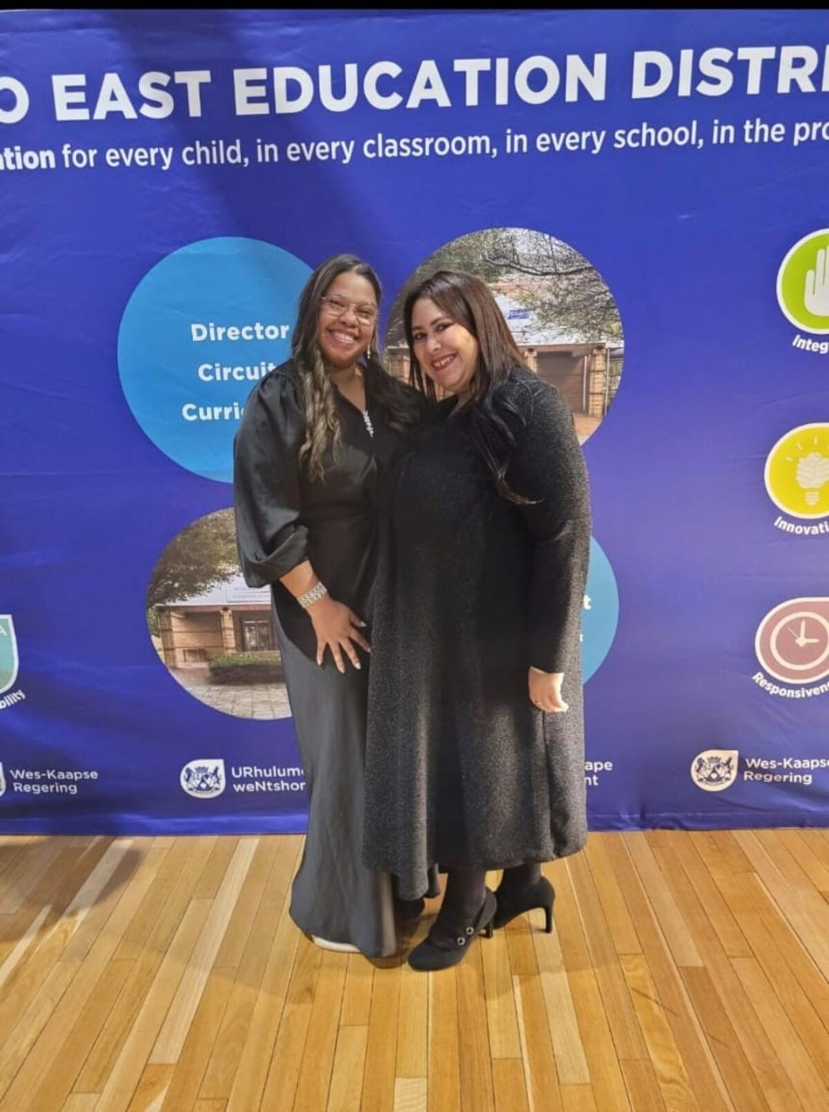 Aimee Thomas and Celeich Moses from Danie Ackermann Primary, both nominees for Excellence in Primary School Teaching.