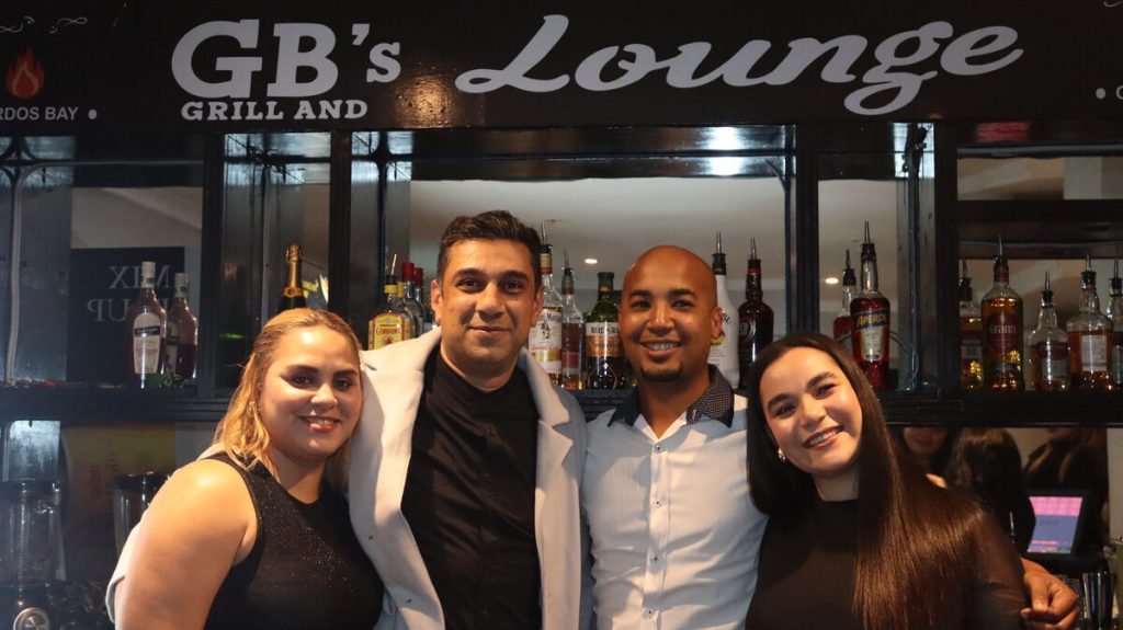 Joint owners of new Gordon's Bay restaurant: Nazley and Sameer Kootbodien, Rico von Willingh, Demi Marston.