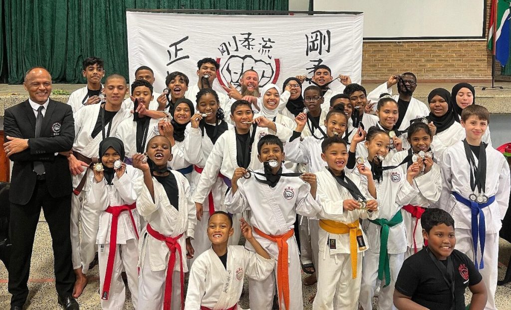 Students of Seikikan Goju Ryu dojo in Strand proudly display their medals after competing at the Friendship Tournament on Saturday 9 August. The tournament was a great success as five dojos were represented and 80 students competed.  "Our thanks go out to all the sponsors and to Dr GJ Joubert Primary School for the use of their excellent facilities," said sensei Richard Kloosman. For more details on the club, phone  083 999 9314.