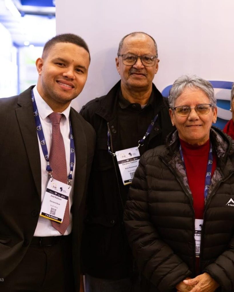 Zaid Railoun met sy ouers Ebrahim 'Boetie' en Gisell 'Zelly' Railoun