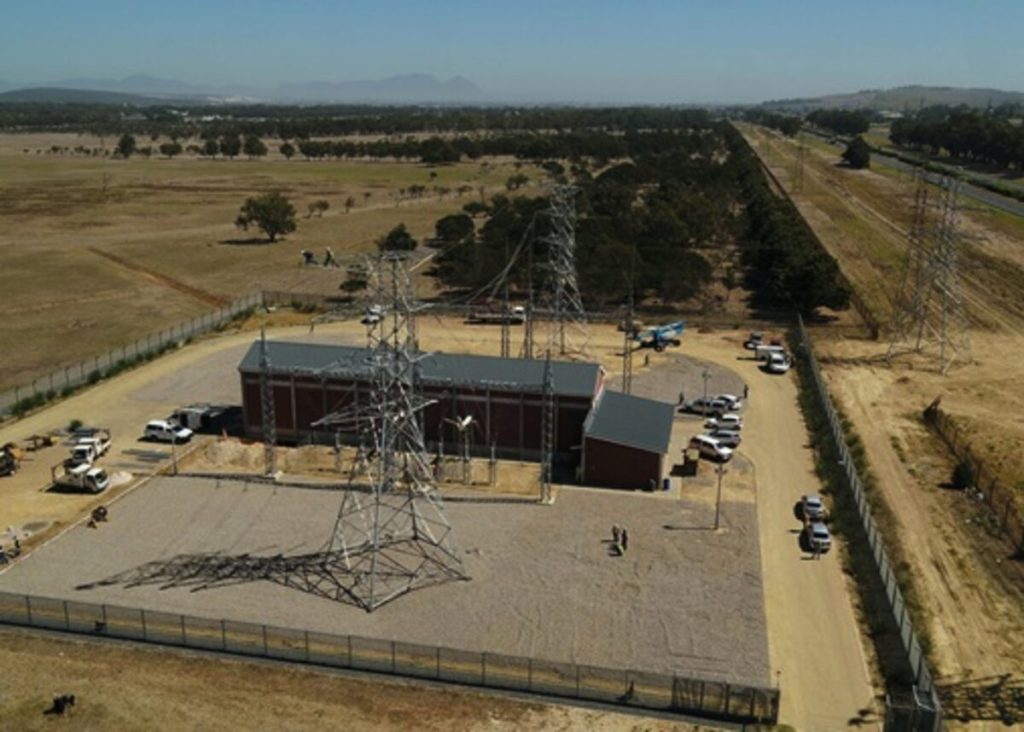 An aerial view of the Paardevlei Switching Station.