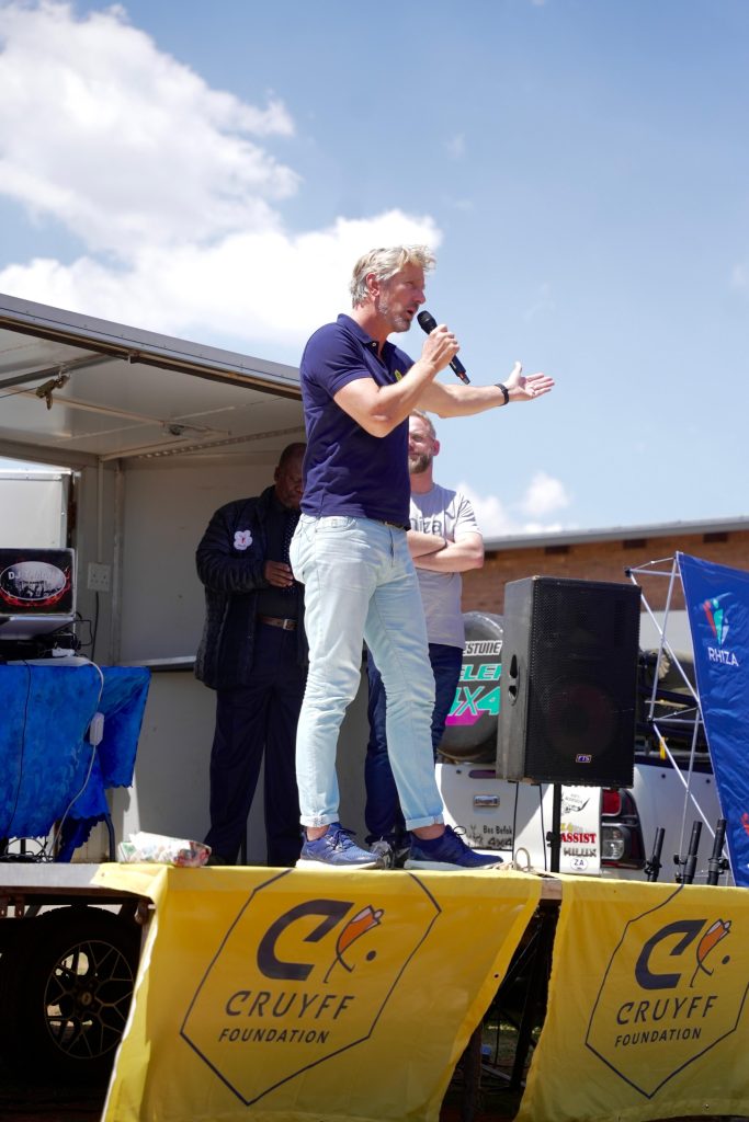 Edwin van der Sar -  former Manchester United and Dutch national goalkeeper at the opening event.