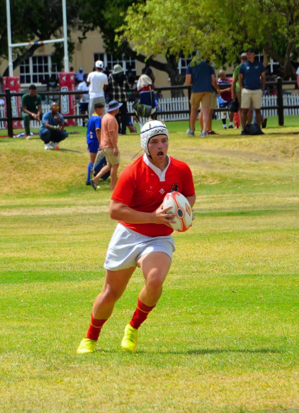 Juan Jansen van Vuuren in action on the rugby field.