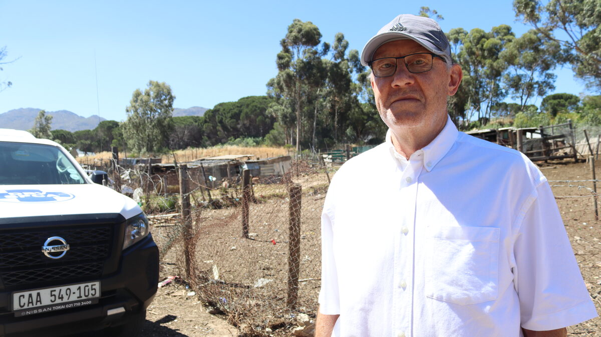 Ward 84 councillor Norman McFarlane at pig confiscation operation he supported.