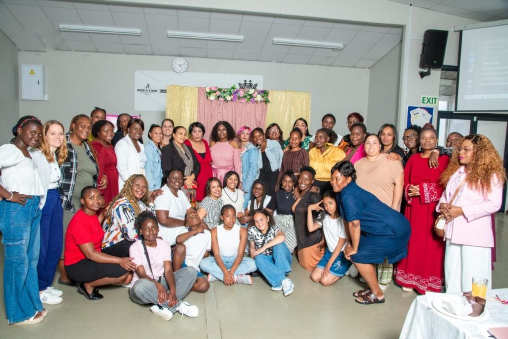 Group of women gathered at RPWC 'Bouncing Back from Adversity' event at Hope and Light School in Somerset West