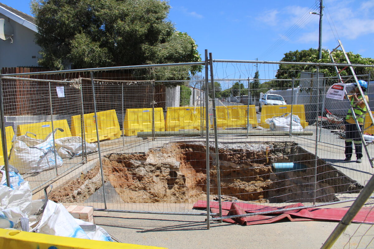 Contractors have resumed work on the Trappies Bulk Sewer rehabilitation.