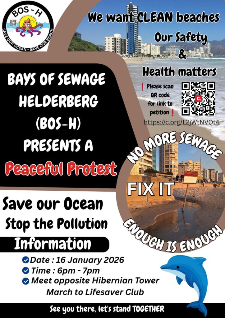 A peaceful protest along Strand Beach takes place this Friday, 16 January.