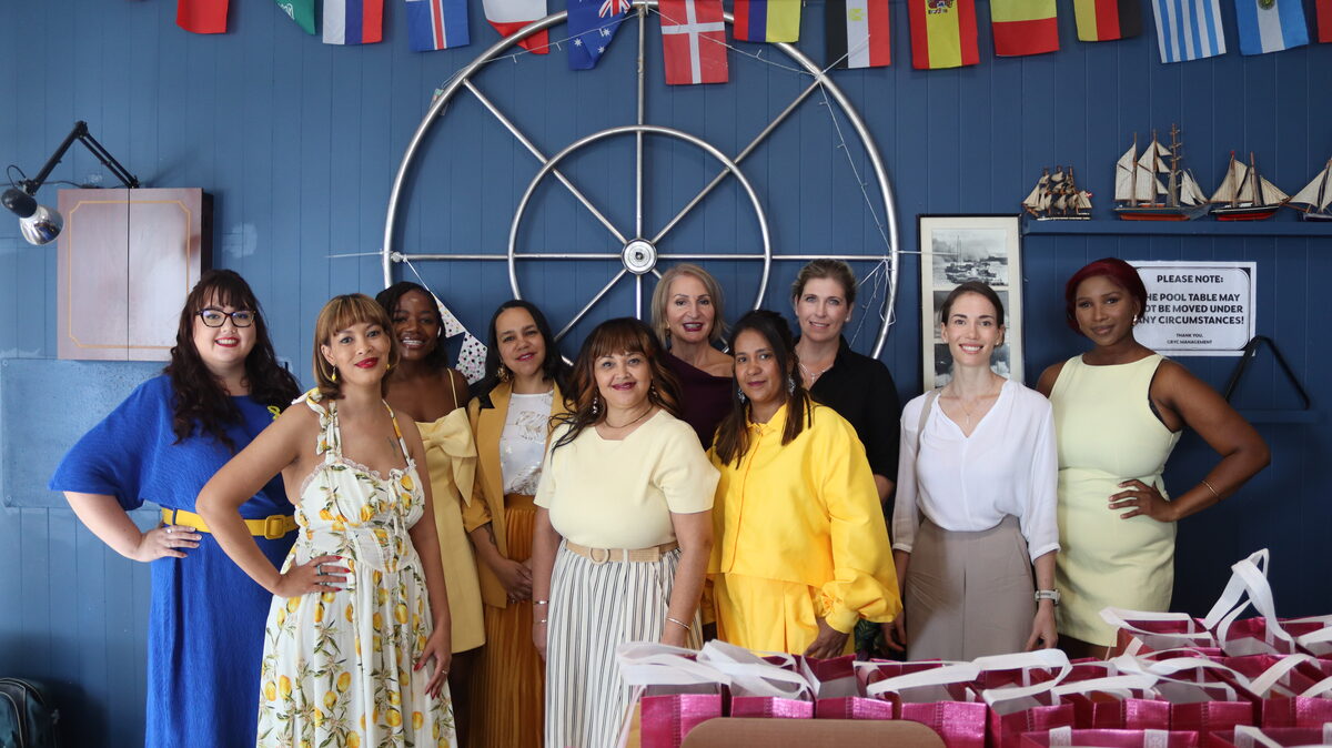 Group photo of nine women including doctors and speakers at endometriosis health seminar