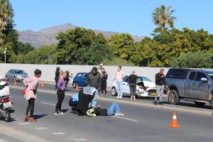 Motorcyclist hit on Gordon’s Bay Drive