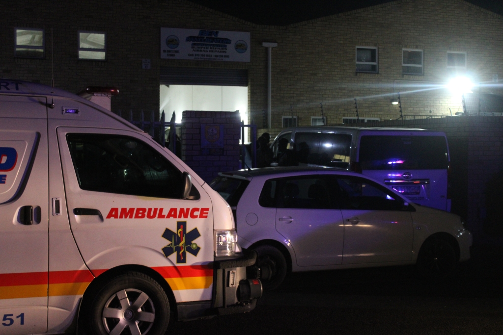 The scene of the shooting in Smit Street, Strand on Wednesday evening 20 May. Photo: Yaseen Gaffar