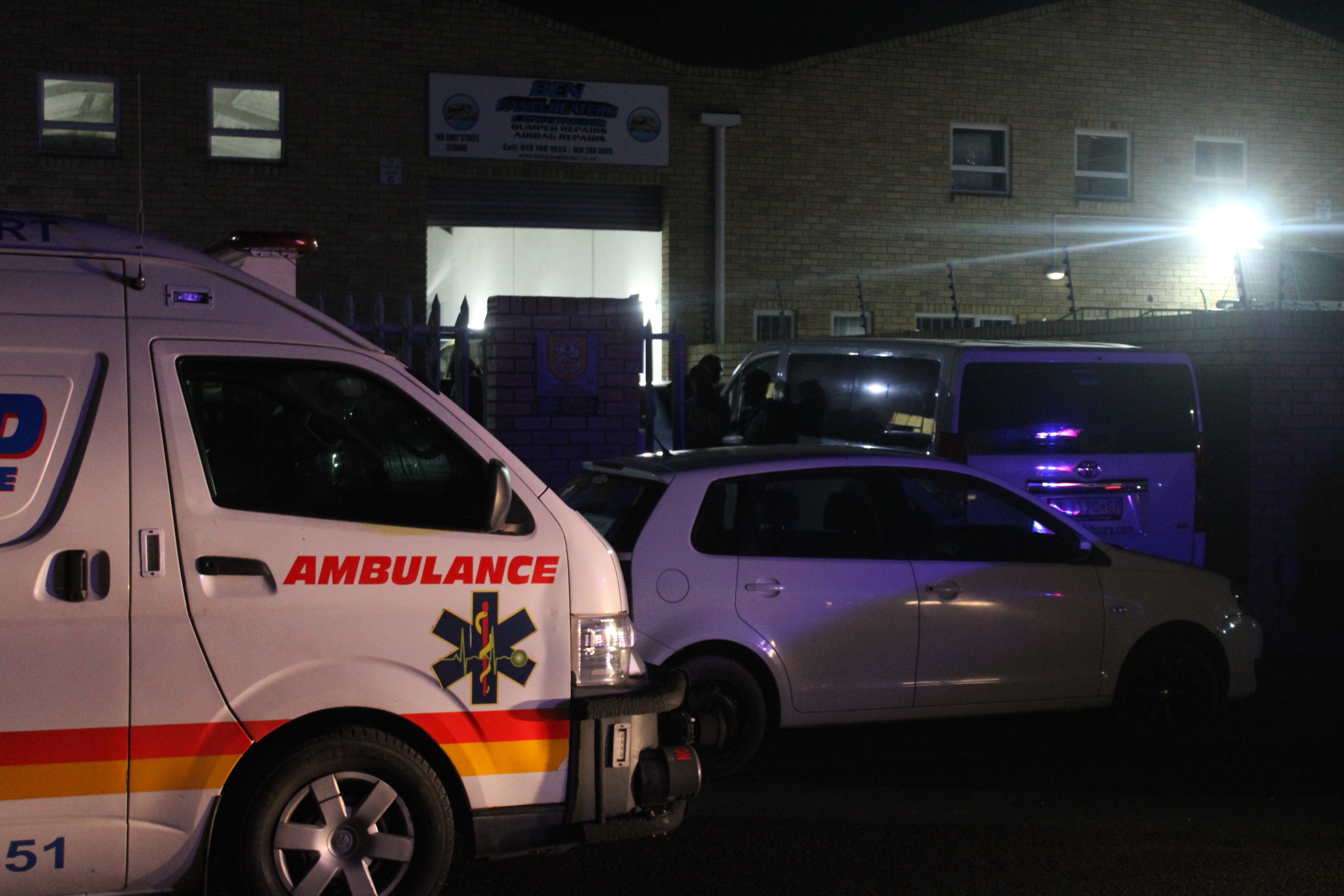 The scene of the shooting in Smit Street, Strand on Wednesday evening 20 May. Photo: Yaseen Gaffar