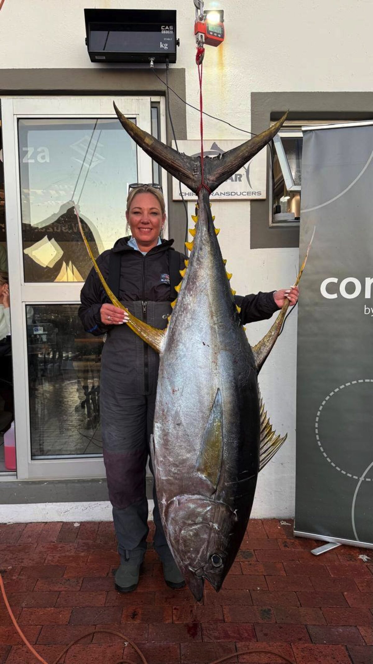 Winner of the second-heaviest fish with a yellowfin tuna weighing in at 92,5 kg, Lauren du Plessis.