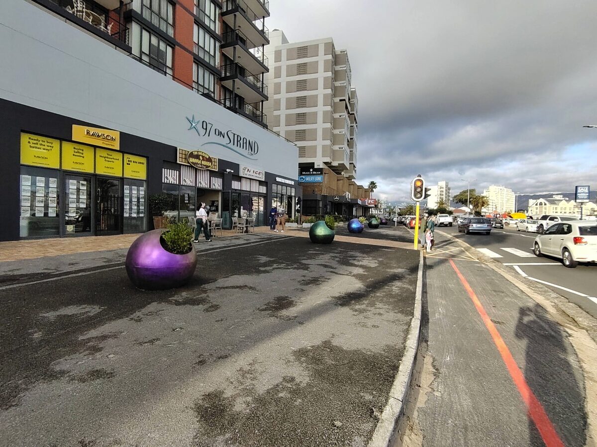 A small but vibrant touch of civic pride that brings a little more beauty to the coastal town of Strand.
