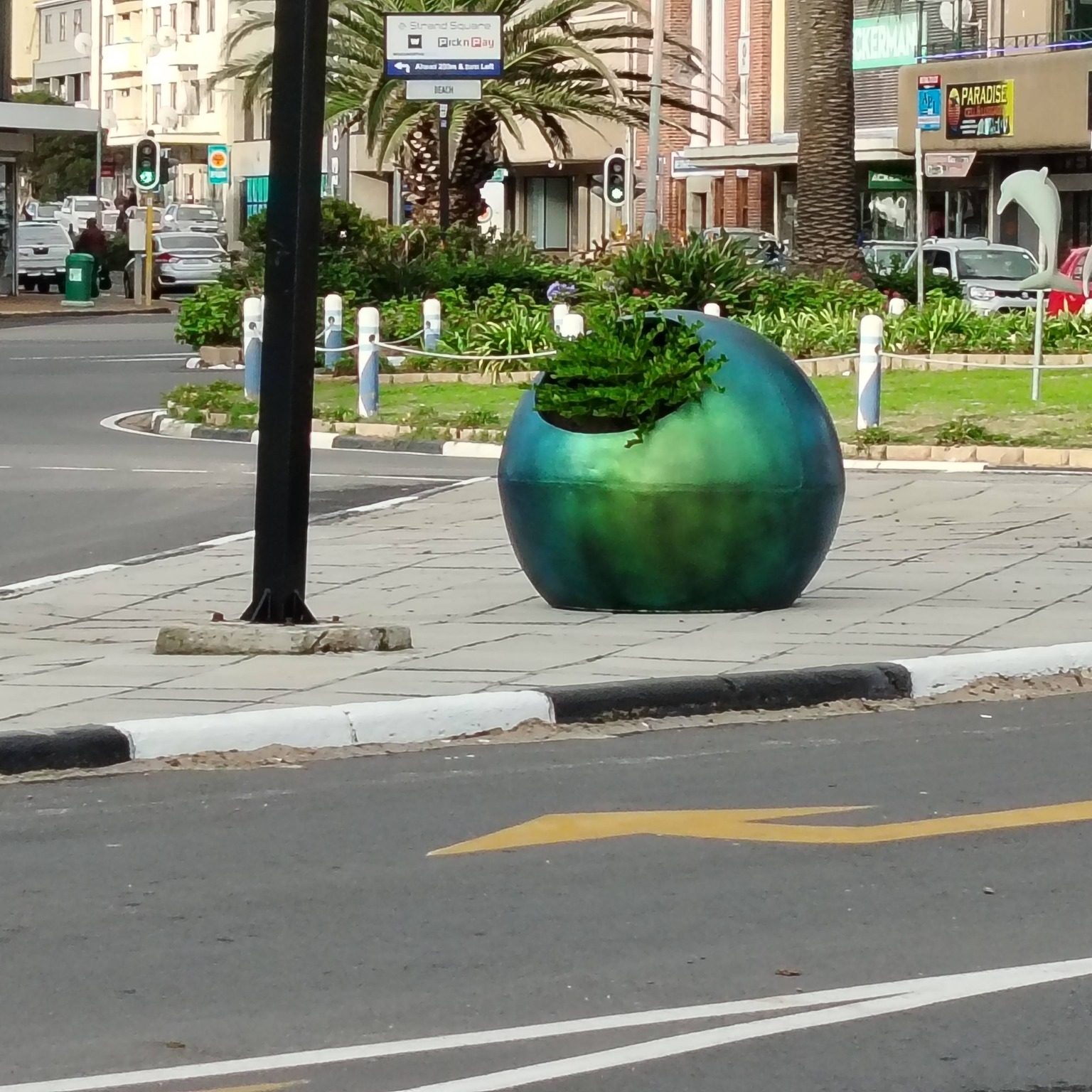 A small but vibrant touch of civic pride that brings a little more beauty to the coastal town of Strand.