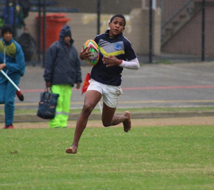 Rakiem Mesias of False Bay Primary, selected for the WP under-13 rugby squad representing Macassar.