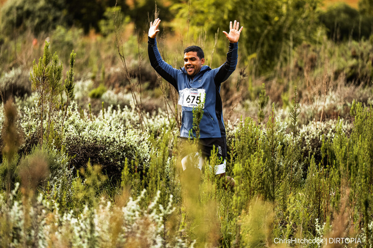 Trail run at Muratie wine estate.