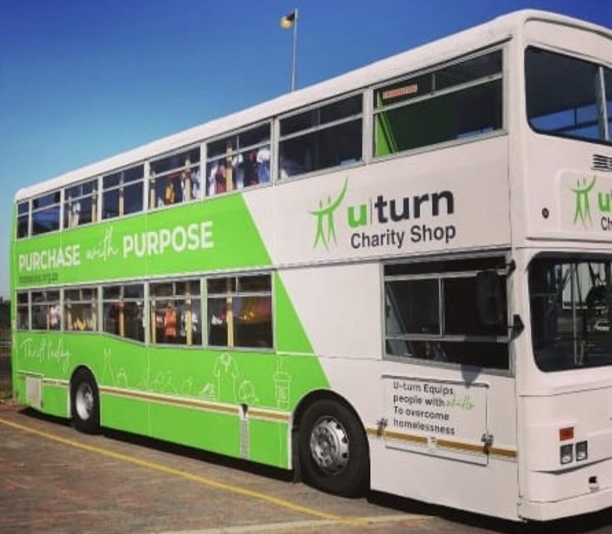 U-Turn Thrift Shop Bus parked at Somerset Mall Entrance 2