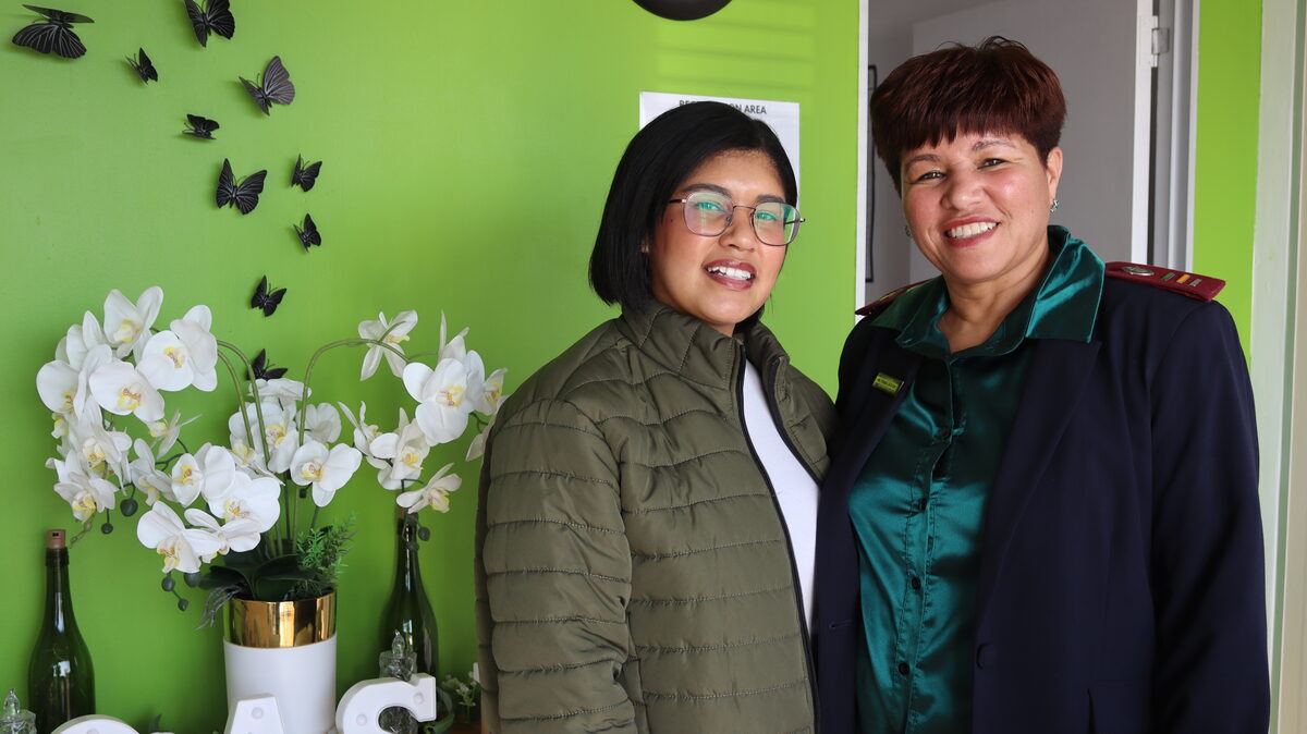 Tessia August with her daughter Natasha August at the Oasis Training Centre in Strand.