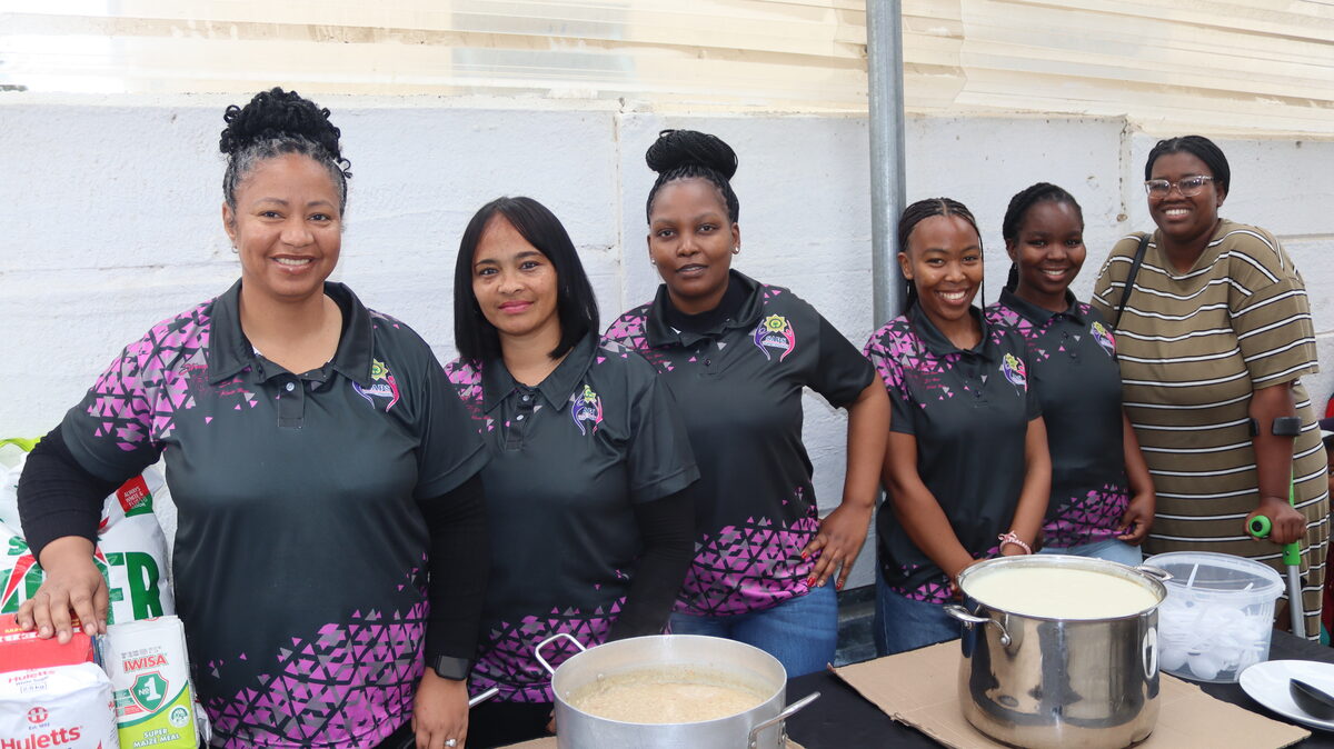 Strand police Women's Network at Phoenix Sports Academy in Casablanca with manager Claudine Tobie on Mandela Day.