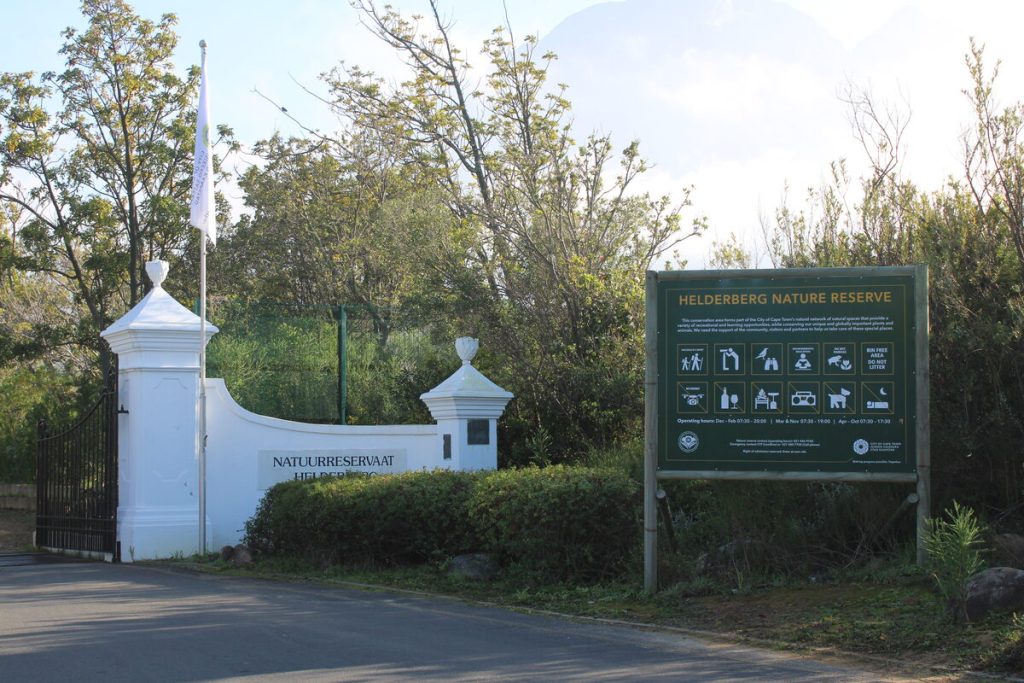 Helderberg Nature Reserve entrance in Somerset West