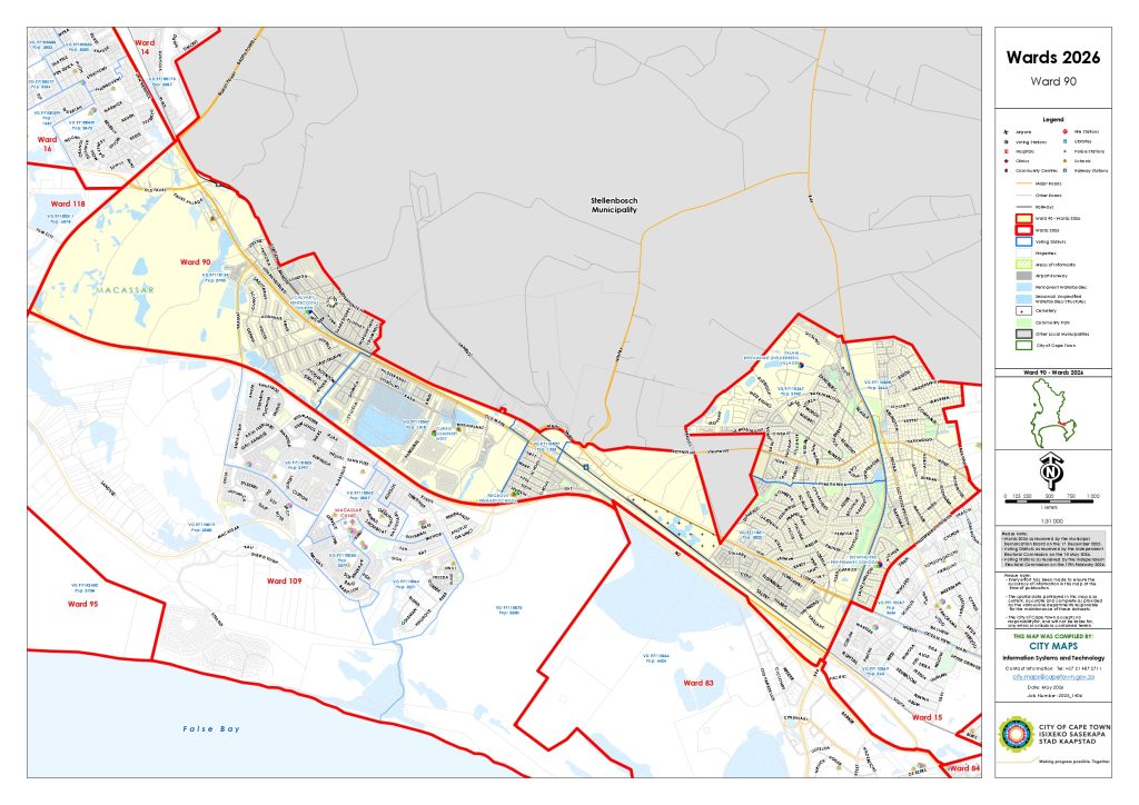 The newly established Ward 90 in the Helderberg. 