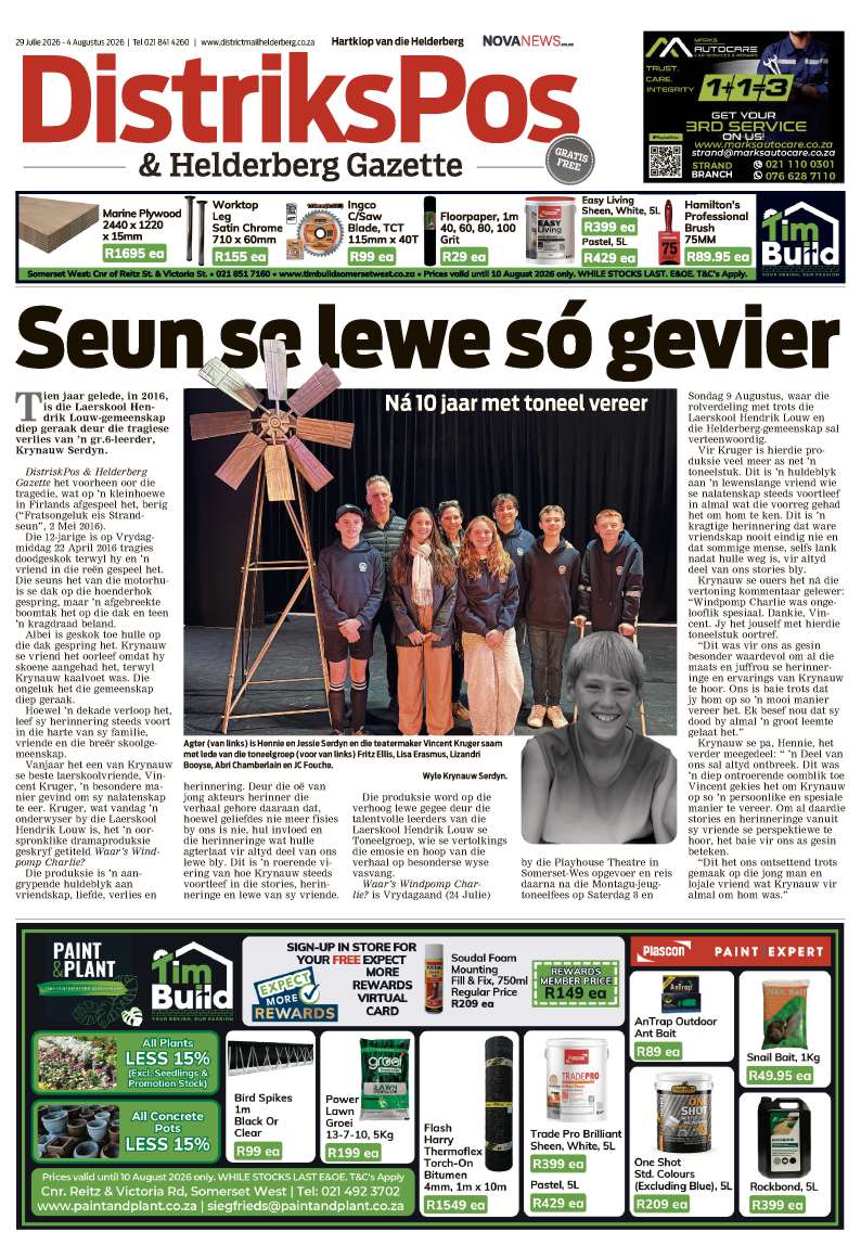DistrictMail & Helderberg Gazette – E-Edition – 29 July 2026