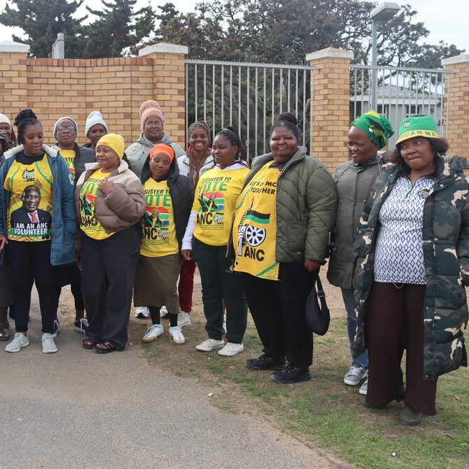ANCWL members outside Strand Magistrates' Court supporting alleged GBV victim on 14 August.