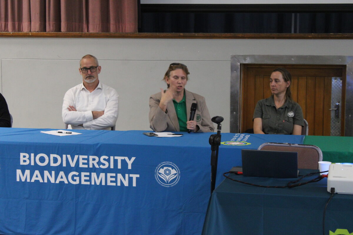 From left: Executive Director of Spatial Planning and Environment, Robert McGaffin, Biodiversity Management Manager Julia Wood, and Site Co-ordinator for Steenbras Nature Reserve, Elana Kellerman. Photos: Yaseen Gaffar