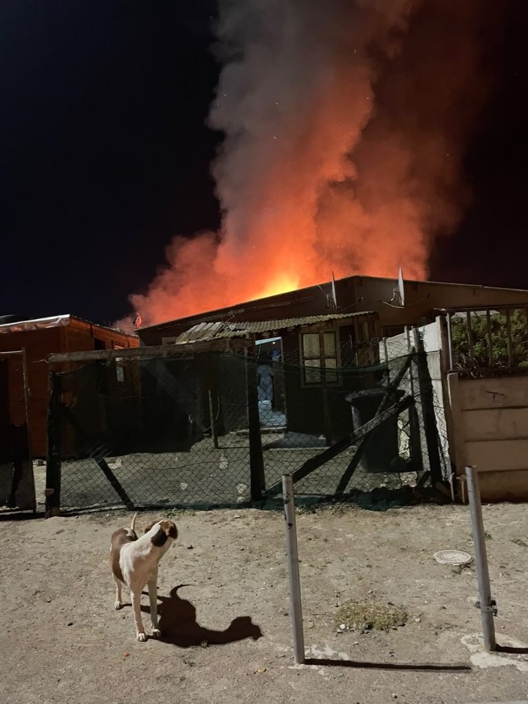 Fire damage to homes in Jolene Simons Road, New Macassar Village.