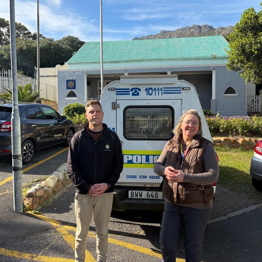 Councillor Sean Stacey and MPP Benedicta van Minnen at Gordon's Bay Police Station
