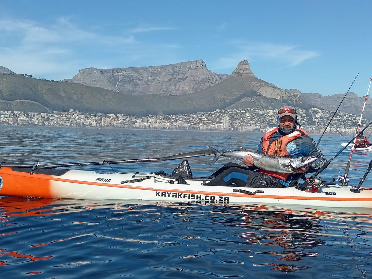 Strand resident Donavan Udemans made waves in the local kayak-fishing community after landing an incredible 101 cm snoek during the Katonkel Ronkel 2026 competition on Saturday 1 August.