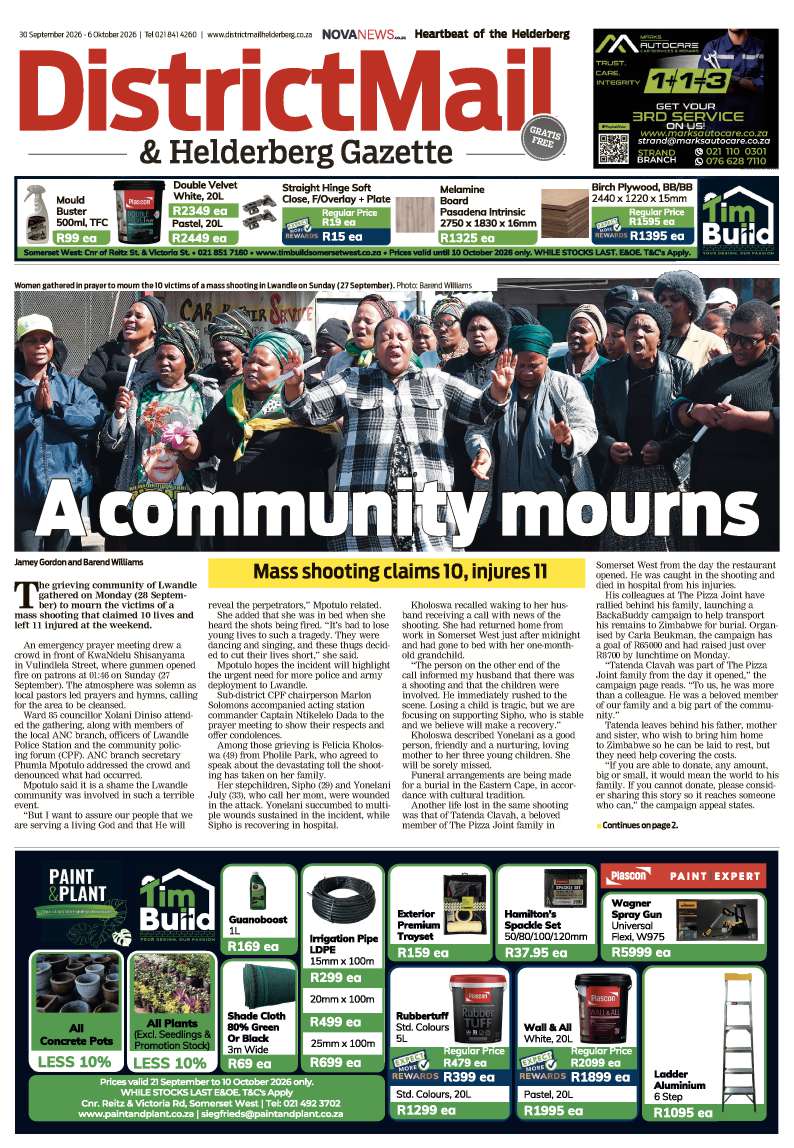 DistrictMail & Helderberg Gazette – E-Edition – 30 September 2026