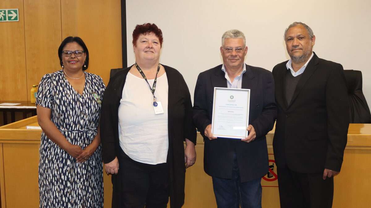 Ward 100 committee member and officials at Subcouncil 8