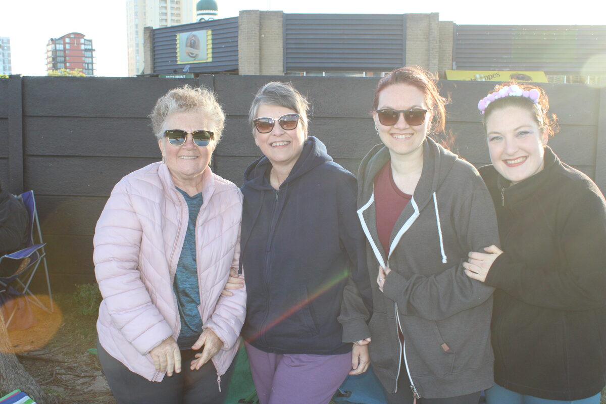 The Blignaut family showed their support, from left: Denise, Marie, Monique and Jeanne-Marie.