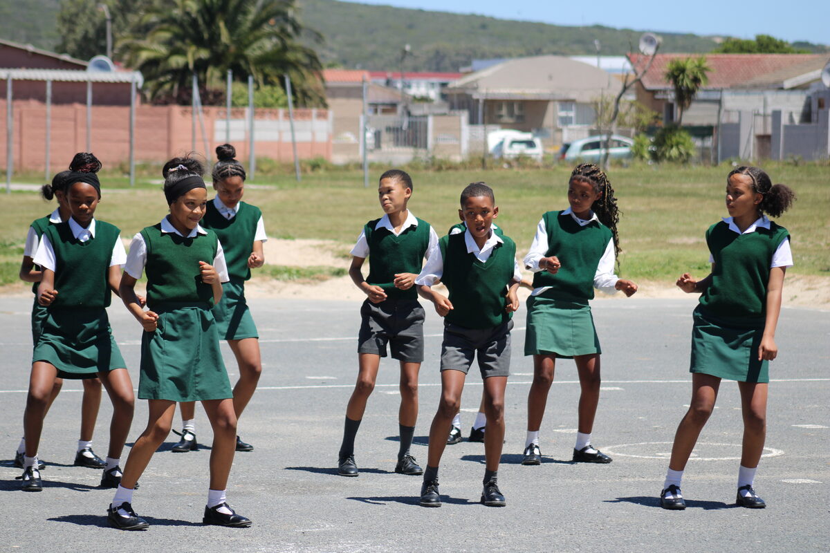 Oklahoma Street Primary learners performed the school song and dance as part of the day's proceedings. Photo: Yaseen Gaffar
