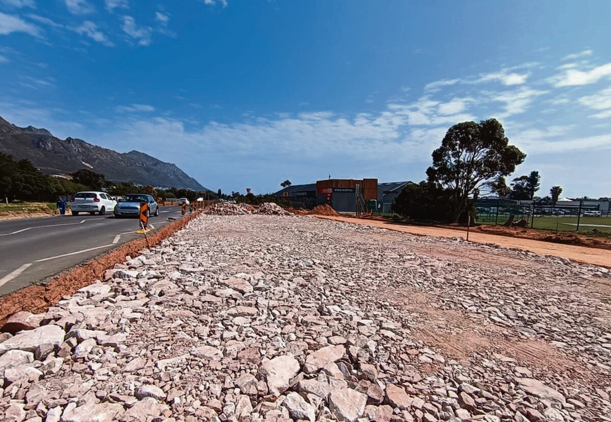 Construction of the new road is progressing well.