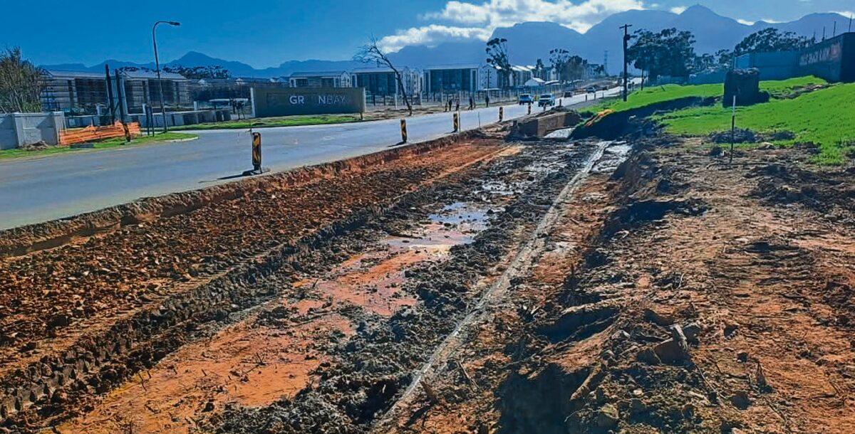 Works on the road is progressing well.