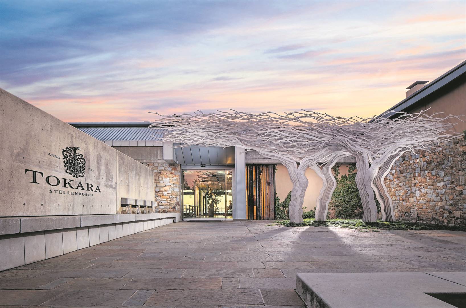 The entrance to Tokara Wine and Olive Estate, one of four wine farms in the Western Cape to feature on the coveted global list.