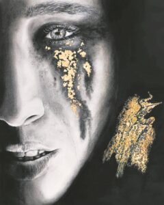 Artist fêtes female form