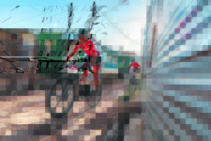 MTB action in Khayamandi