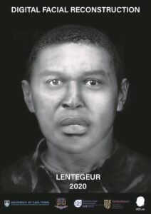 US help om gesigsuitbeeldings van vyf geraamtes saam te stel