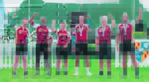 Prof. Wim en alumni trap fortuin los vir studentehulp